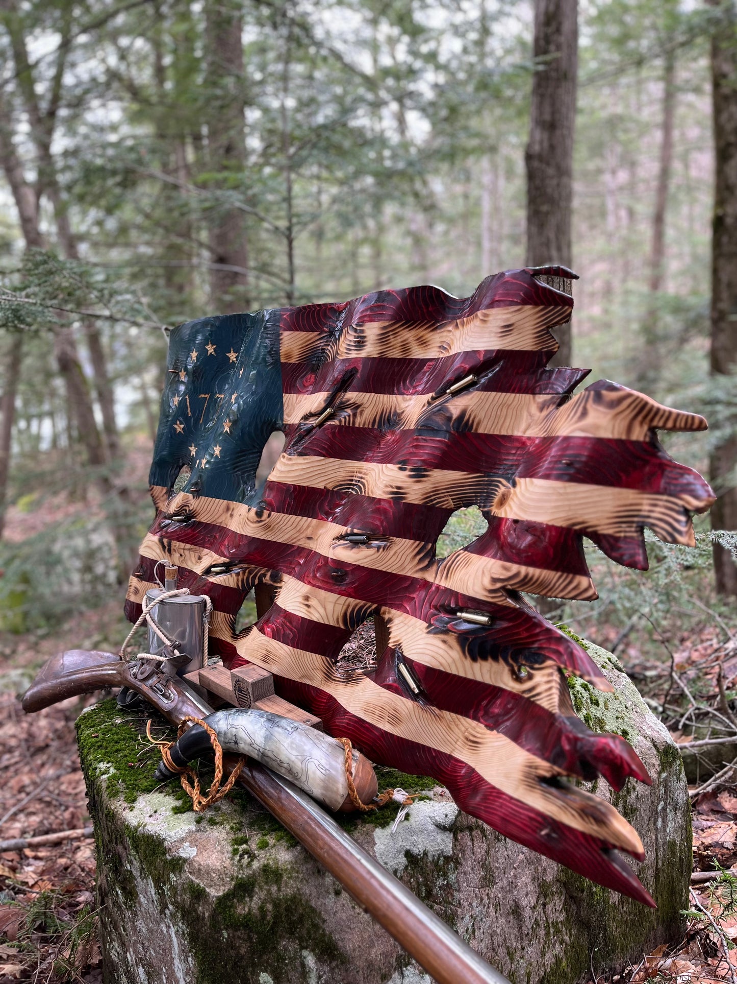 48”X26” Battle Hardened 1776 Wavy Flag