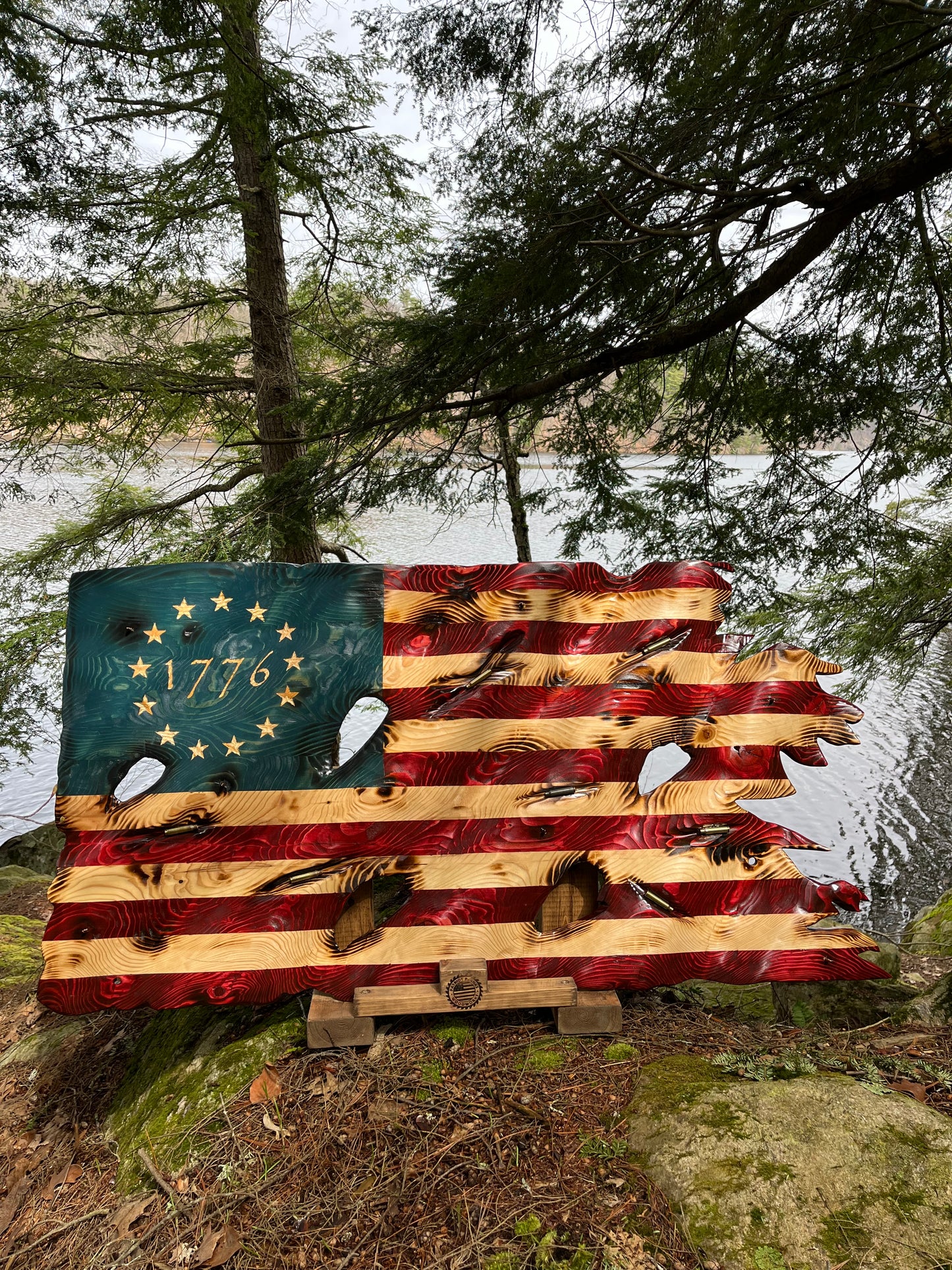 48”X26” Battle Hardened 1776 Wavy Flag