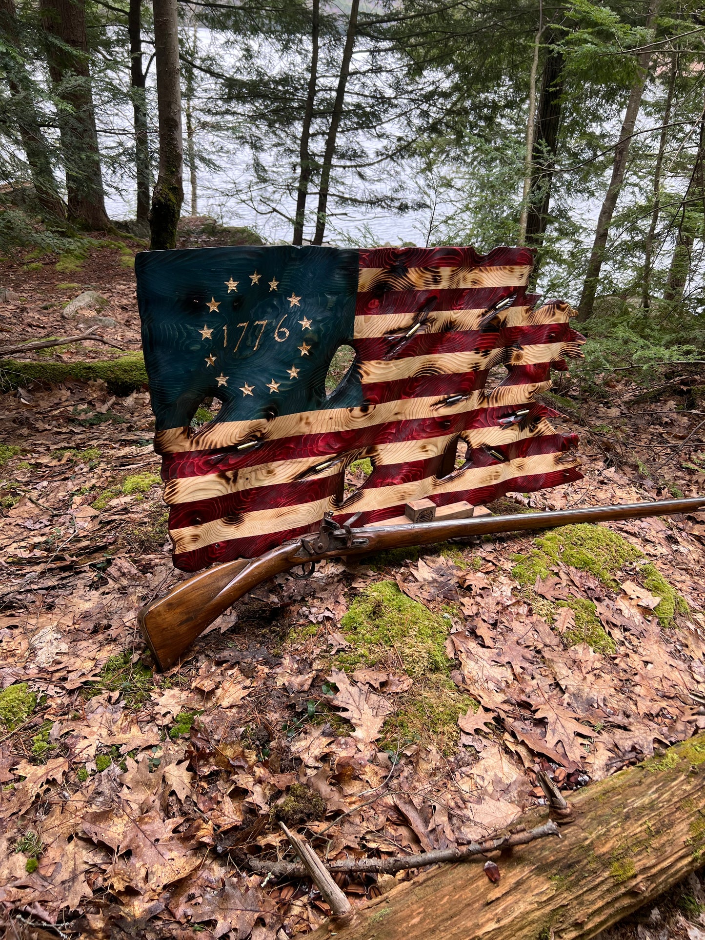 48”X26” Battle Hardened 1776 Wavy Flag