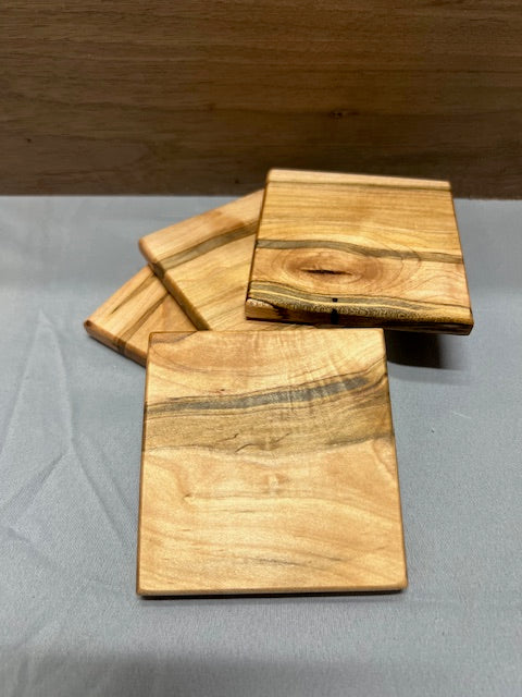 Ambrosia maple coasters four pack