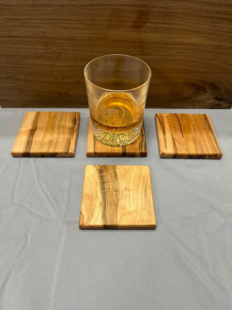 Ambrosia maple coasters four pack